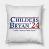 Childers Bryan 2024 Election Make Country Great Ag Throw Pillow Official Zach Bryan Merch