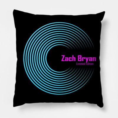 Limitied Edition Zach Bryan Logo Vinyl Record Throw Pillow Official Zach Bryan Merch