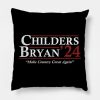 Childers Bryan 2024 Election Make Country Great Ag Throw Pillow Official Zach Bryan Merch