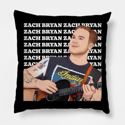 Country Music Artist Throw Pillow Official Zach Bryan Merch