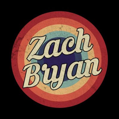 Zach Bryan Retro Circle Vintage Throw Pillow Official Zach Bryan Merch