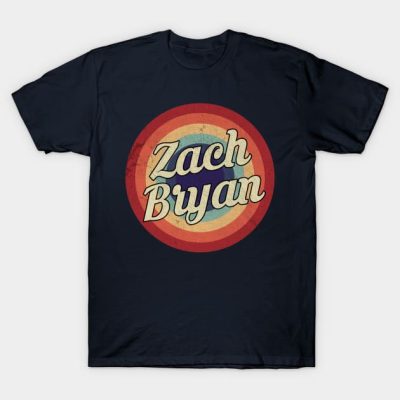 Zach Bryan Retro Circle Vintage T-Shirt Official Zach Bryan Merch