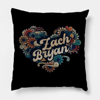 Zach Bryan Vignette Vintage Color Throw Pillow Official Zach Bryan Merch