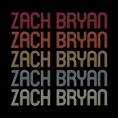 Retro Zach Wordmark Repeat Vintage Style Throw Pillow Official Zach Bryan Merch