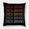 Retro Zach Wordmark Repeat Vintage Style Throw Pillow Official Zach Bryan Merch