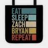 Funny Eat Sleep Zach Bryan Repeat Retro Vintage Tote Official Zach Bryan Merch