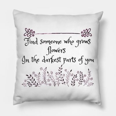 Find Someone Who Grows Flowers Throw Pillow Official Zach Bryan Merch