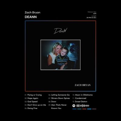 Zach Bryan Deann Tracklist Album Tapestry Official Zach Bryan Merch