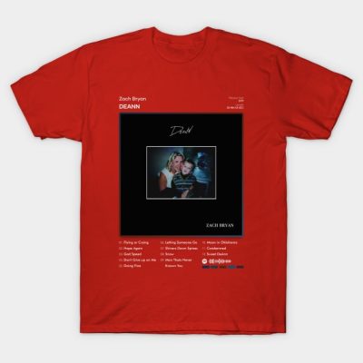 Zach Bryan Deann Tracklist Album T-Shirt Official Zach Bryan Merch