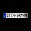 Zach Bryan Car License Plates Tapestry Official Zach Bryan Merch