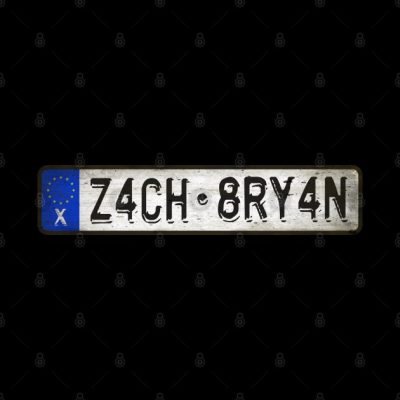 Zach Bryan Car License Plates Tapestry Official Zach Bryan Merch