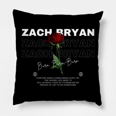 Burn Burn Burn Throw Pillow Official Zach Bryan Merch