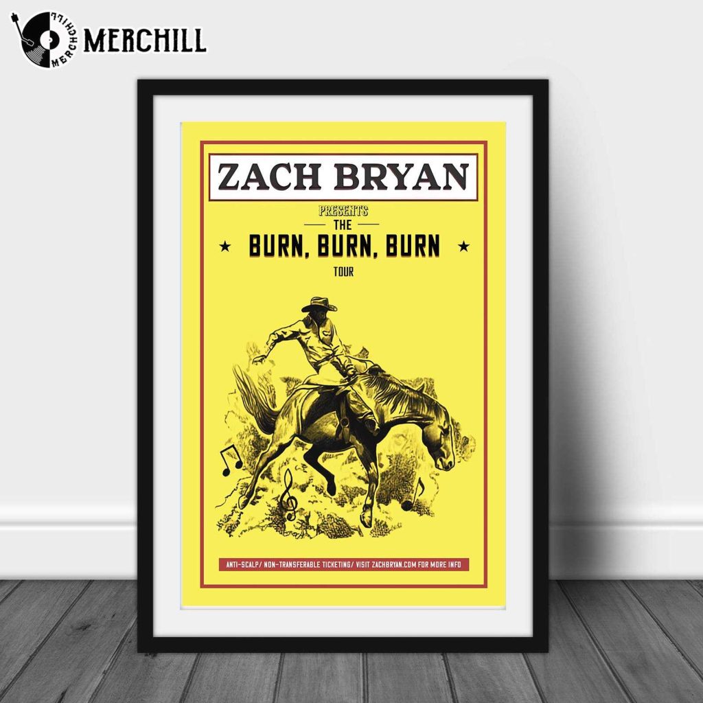 Burn Burn Burn Tour 2023 Zach Bryan Poster Gifts for Country Music Lovers - Zach Bryan Merch