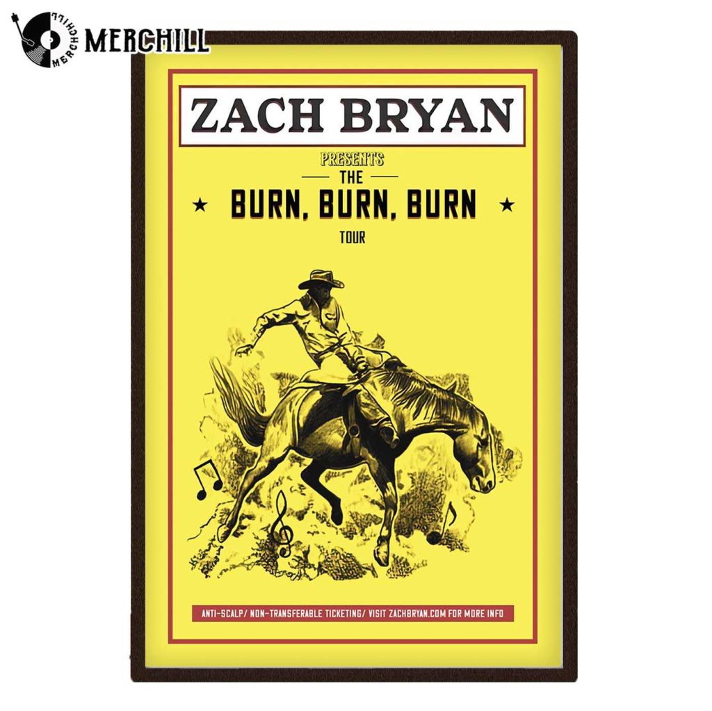 Burn Burn Burn Tour 2023 Zach Bryan Poster Gifts for Country Music Lovers 3 - Zach Bryan Merch