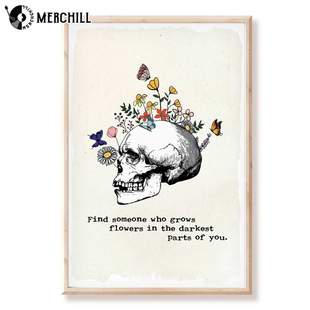 Zach Bryan Poster Find Someone Who Grows Flowers In The Darkest Parts Of You 3 - Zach Bryan Merch