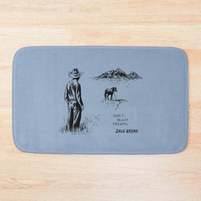 Zach Bryan Quiet, Heavy Dreams Bath Mat Official Zach Bryan Merch