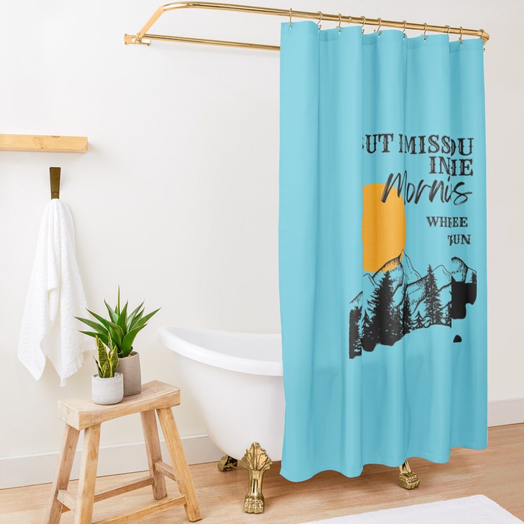 Something In The Orange Shower Curtain Official Zach Bryan Merch