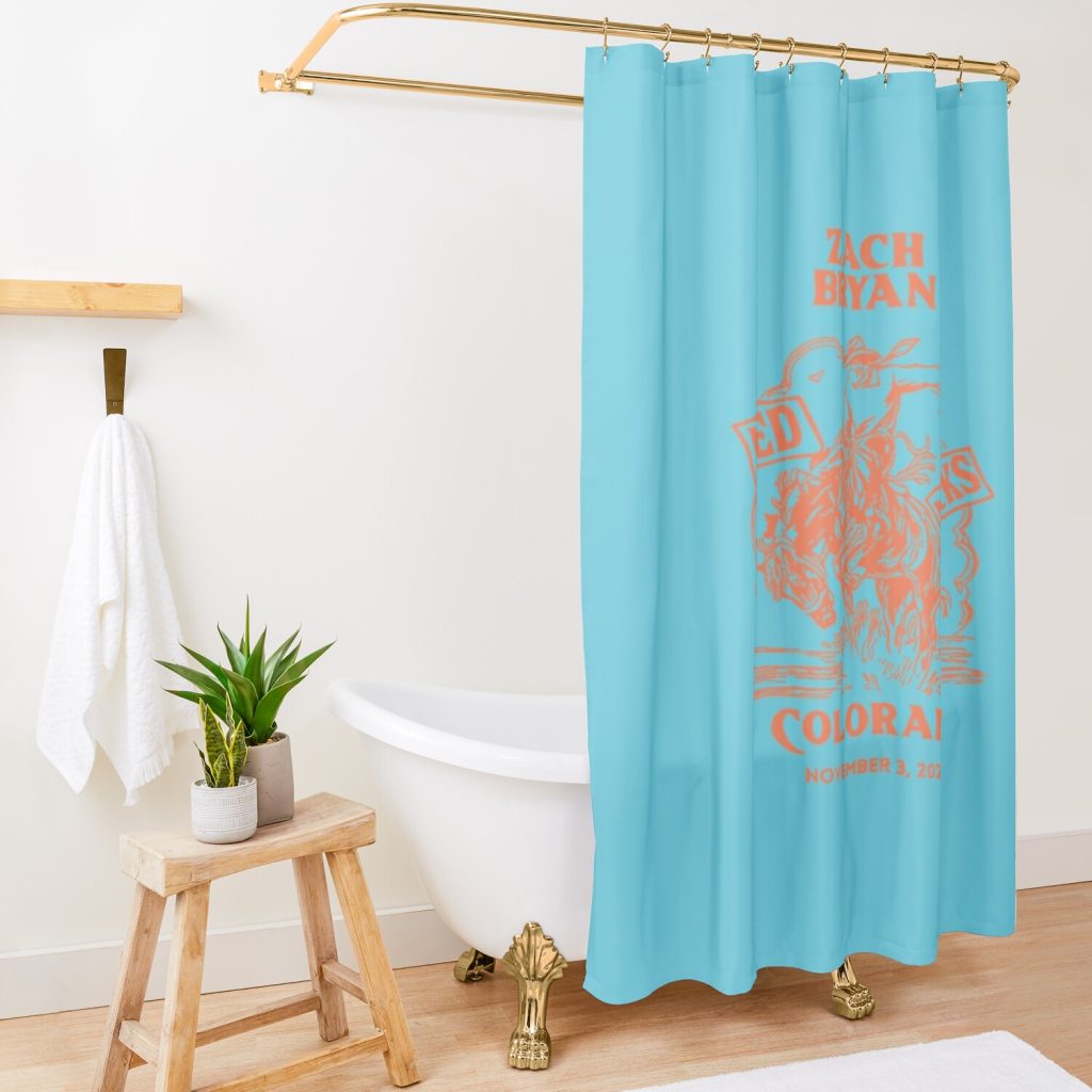 Zach Bryan Red Rocks Shower Curtain Official Zach Bryan Merch